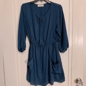 Estelle Blue Long Sleeve Dress size Large